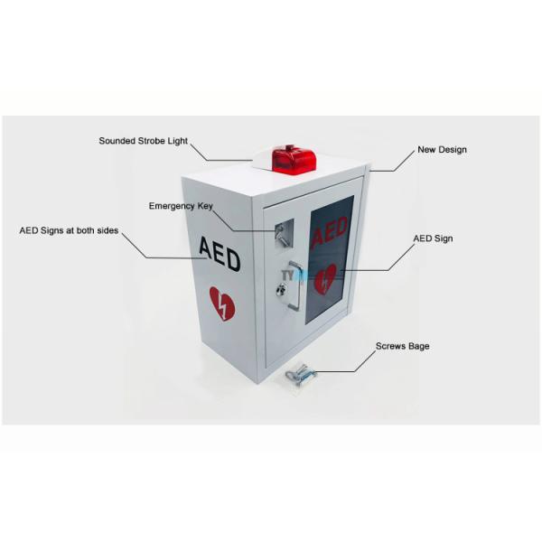 Метал шкафы хранения дефибриллятора АЭД белые/зеленые цвета/желтые цветы опционные