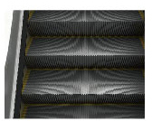 Customized Moving Walk Escalator Parts Step / Handrail Lighting Skirting Panel