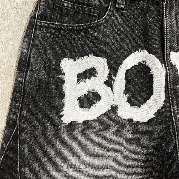 Embroidery de aplicación a medida hombre de pantalones cortos de denim con sombrero de polvo cortos de denim antistáticos