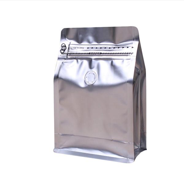 Aluminum Foil Plastic Flat Bottom Side Gusset Coffee Pouch Bag with Valve