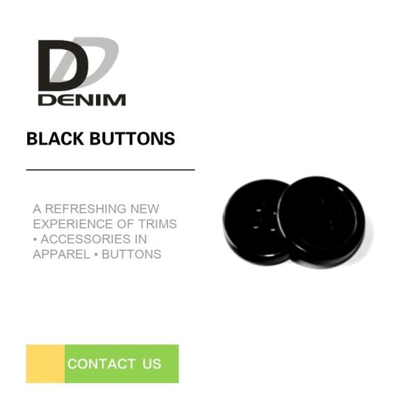 Fancy Extra large Black 3 inch black buttons Trims Plastic & Resin Bulk