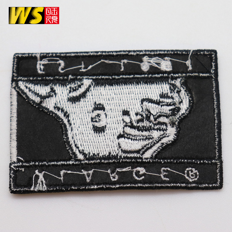 Custom Allsize Funny Hook and Loop Tapes Full Embroidery Loop and Hook Embroidered American Flag Patch Embroidered Patches