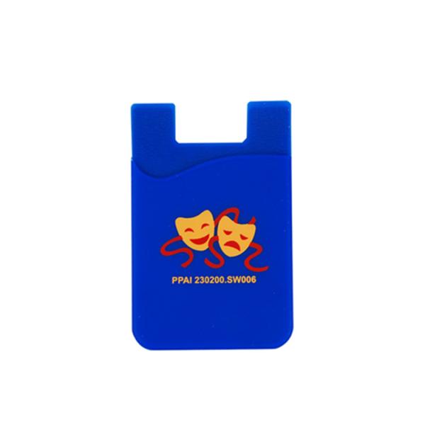 Delicate Rubber Card Holder For Phones , Self Adhesive Credit Card Holders Eco Friendly