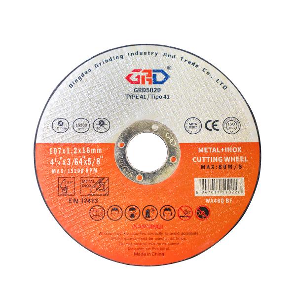 China Manufacture's Top Selling High Performance 107*1.2*16 mm Metal Cutting Disc for Metal Abrasive Tools