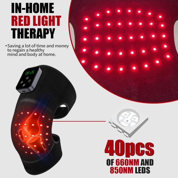 Red Light Therapy Knee Massage Cordless Red Light Therapy For Knee Joint Infrared Light Therapy Wrap 660nm 850nm Pain Relief Pad
