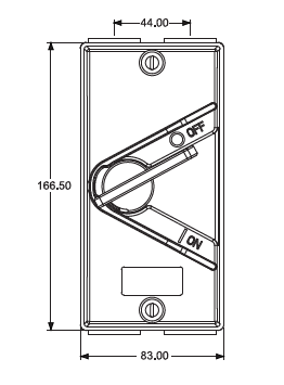 Ukf2 1P 35A Two Platic Screw Enclosure Weatherproof Switch Socket With 2- Row Copper Tube