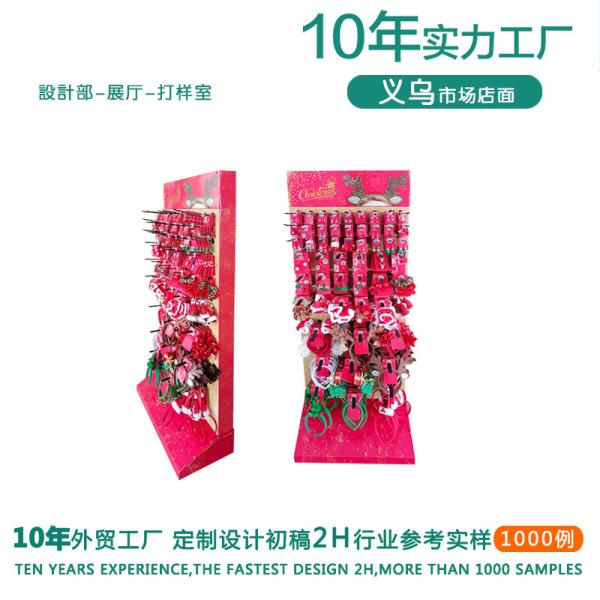 Custom Logo Corrugated Cardboard Hook Display Stand for Retail Advertising