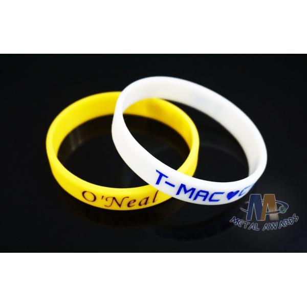 Children'S Custom Engraved Silicone Bracelets , Debossed Silicone Wristbands