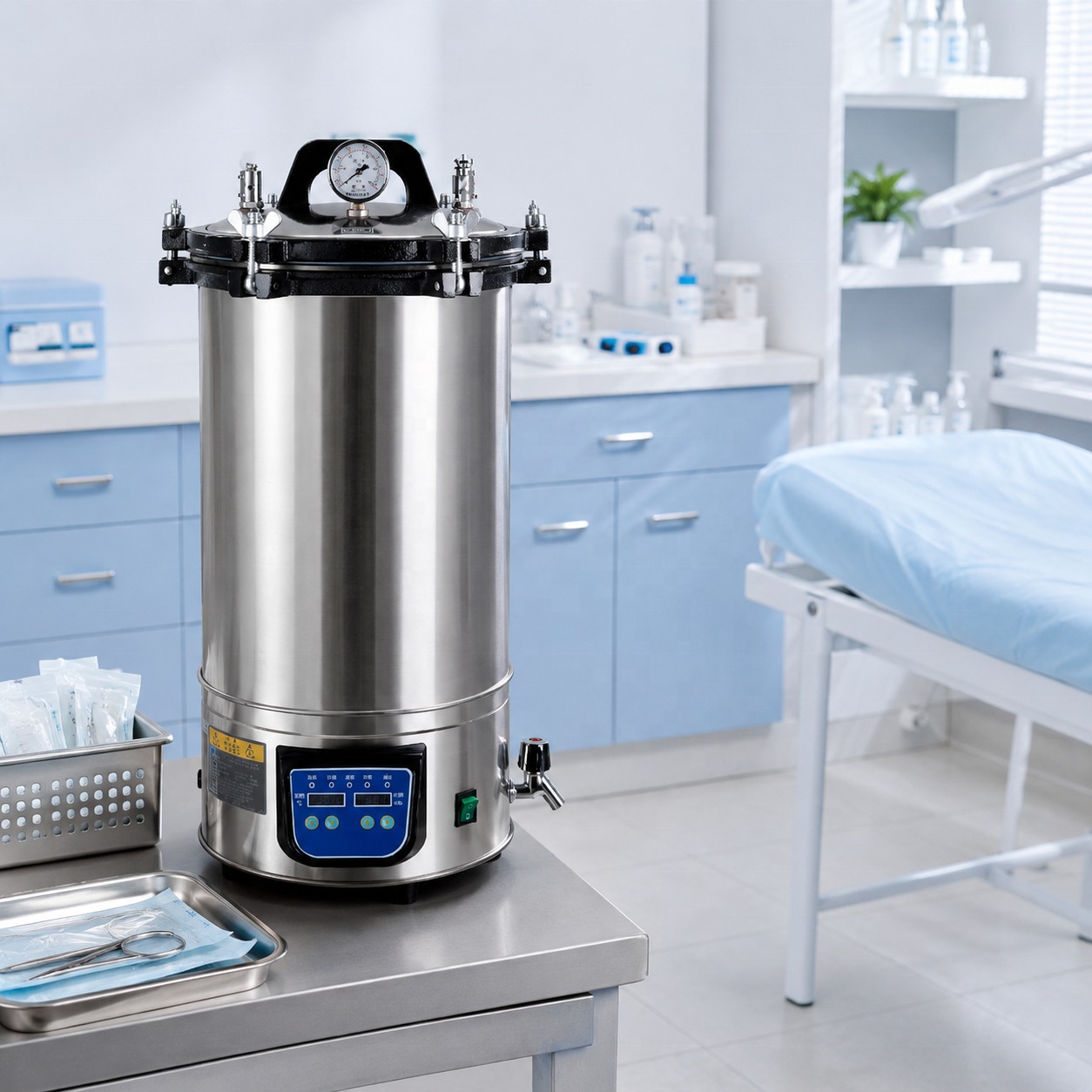 Portable Autoclave 18L 24L Stainless Steel High Pressure Steam Sterilizer for Lab & Clinical Use Laboratory Equipment