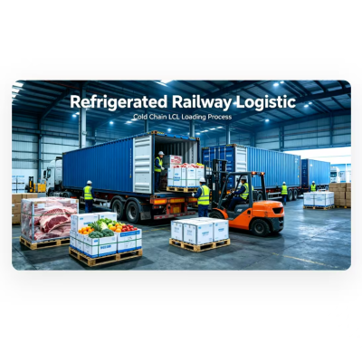 Cross Border Railway Freight Service , Refrigerated Railway Logistics Solution