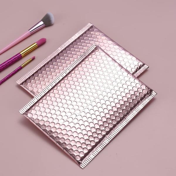 GDCX Custom Poly Metallic Bubble Mailers Holographic Padded Envelopes Shipping Metallic Packaging Courier Delivery Bubble Bags