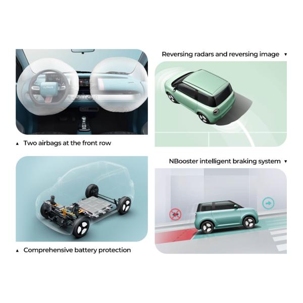 28kWh Chang'An Lumin Mini EV Car Used Slow Charge 9.5 Hours