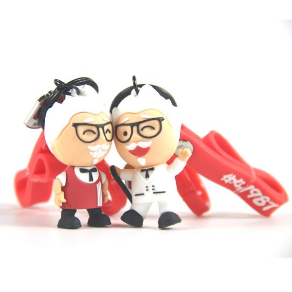 Advertising Promotional Gifts Personalized Soft Touch PVC Rubber Keychains With 2D/3D Moulded or Printed Custom Logo