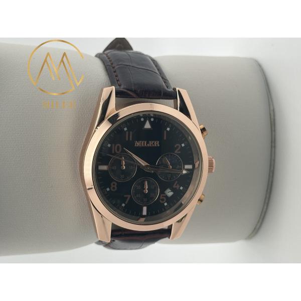 Fashion Round Dial Men′s Watch Design Multi-Function Calendar Quartz Wristwatch