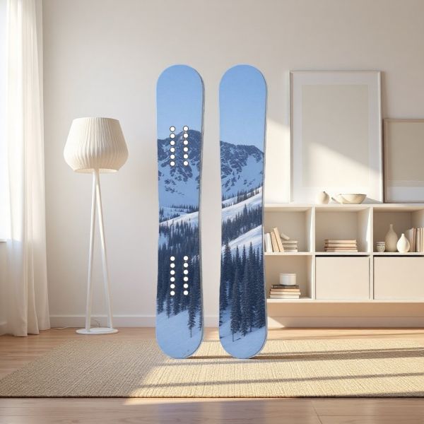 Adult Twin-tip Shape Snowboard OEM ODM Services Poplar Skis ABS Fiberglass Construction All Mountain Freestyle Skiing