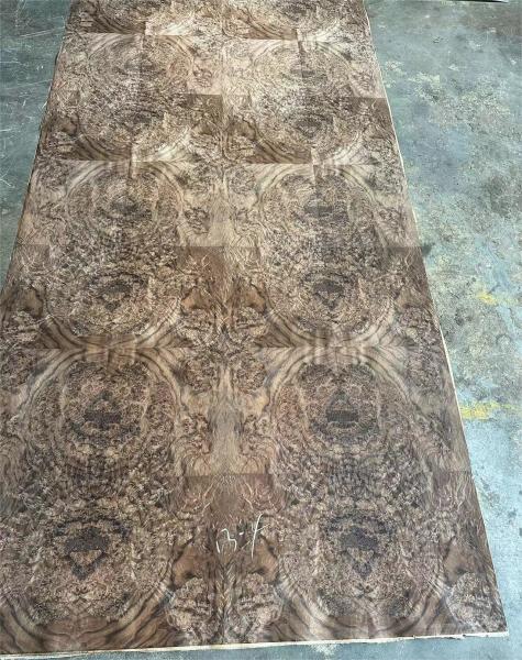 Preço de fábrica 4 * 8 pés de alta qualidade preto de nozes Burl madeira Veneer móveis painéis de parede porta Veneer de madeira