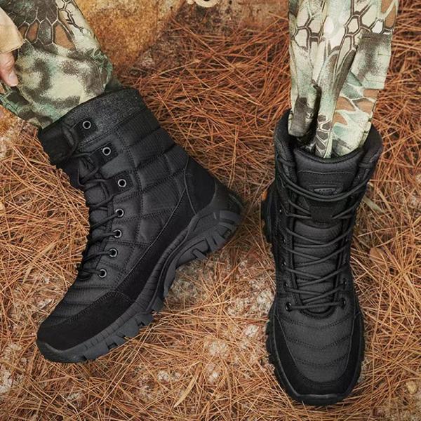 Brown Tactical Safety Shoes Comfortable Mens Desert Combat Boots