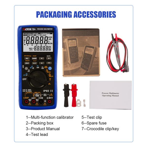 VICTOR 78+ New product Process Multimeter DCV 1000v ACV VFC Resistance Continuty Digital Multimeter