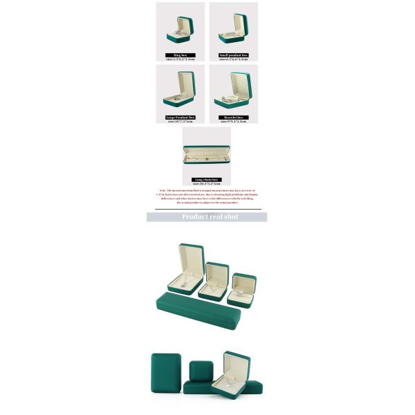 Package de bijoux Boîte à anneaux de collier en fer pour taille personnalisée Grade Hanhong Emerald