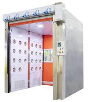Chuveiro de ar de rolamento rápido da carga da porta da cortina com sensor fotoelétrico