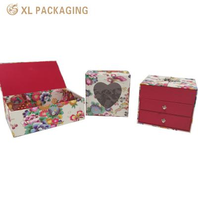 XL Packaging Custom Packaging Box Factory Glossy Lamination Cardboard Drawer Box with Magnet Flip Printing Flower For Fashion Gift Craft Skin Care Face Cream