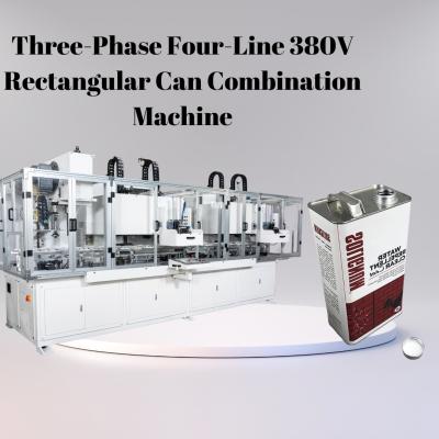 Máquina de combinación de latas rectangulares de cuatro líneas de tres fases 380v