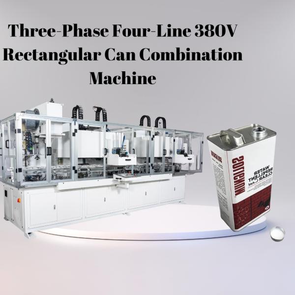 Máquina de combinación de latas rectangulares de cuatro líneas de tres fases 380v