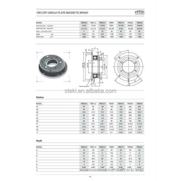 STEKI 2018 DC 24V Electromagnetic Power On Brake for Wrapping Machinery Alternative Mitsubishi