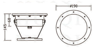 Outdoor 15W Underwater Fountain Lights Round For Garden Pond High Impact