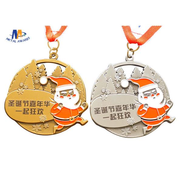 70*3MM Zinc Alloy Christmas Tree Santa Claus Stock Medals