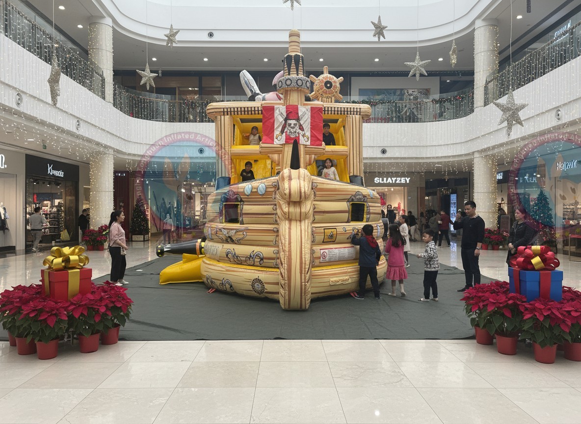 Pirate Ship Inflatable Amusement Park Commercial Playground Large Slide Bounce Castle Custom Theme Design Mall Event Rental Equipment