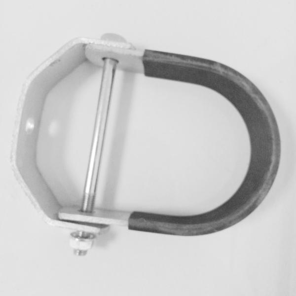 Gold Electro Galvanized Steel Conduit Clamps TPE Cushioned Pipe Clamp SS316