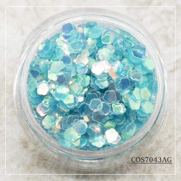 PET Grado cosmético maquillaje de ciruela maquillaje de flor en granel polvo de brillo ODM/OEM para decoración facial de forma especial en en PET
