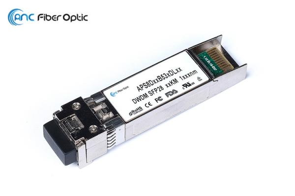 25G DWDM SFP28 Fiber Optic Transceiver Ch21-Ch60 SMF 10KM Multi - Rate Supported