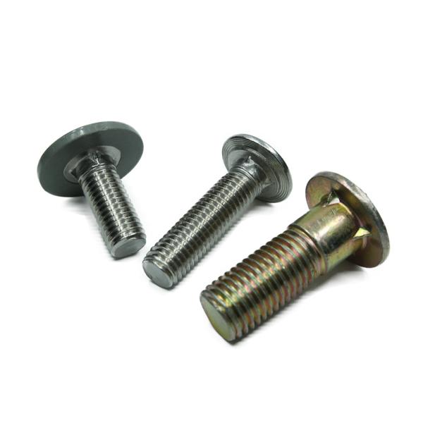 Class4.8 8.8 Zinc Yellow Plated Round Head Silo Bolts Fin Neck Bolt