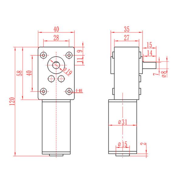 Faradyi Wholesale Hot Seal Waterproof 24V 1000W High Torque Dc Worm Crane Geared Motor