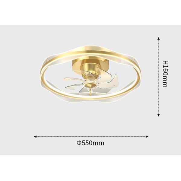 Modern Simple Children'S Room Bedroom Room Ceiling Light Integrated Frequency Conversion Silent Fan Light