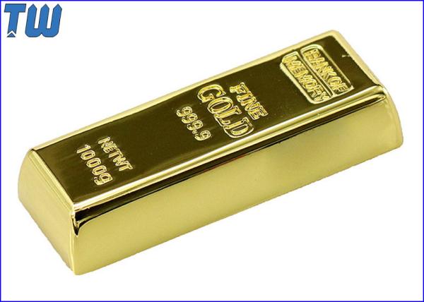 Gold Bar 2GB Driver USB Pen Drive Flash Disk Heavy Full Metal