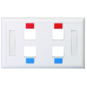 4 стенной розетки планшайбы порта Кат6 легкой для того чтобы собрать/демонтируют