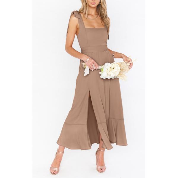 Весенние без рукава праздничные платья женщины высокая талия летние платья Midi