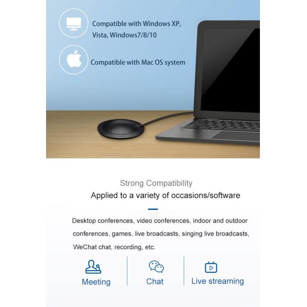 Desktop Omnidirectional Microphone High sensitivity Mic pluy and play clearly pick up