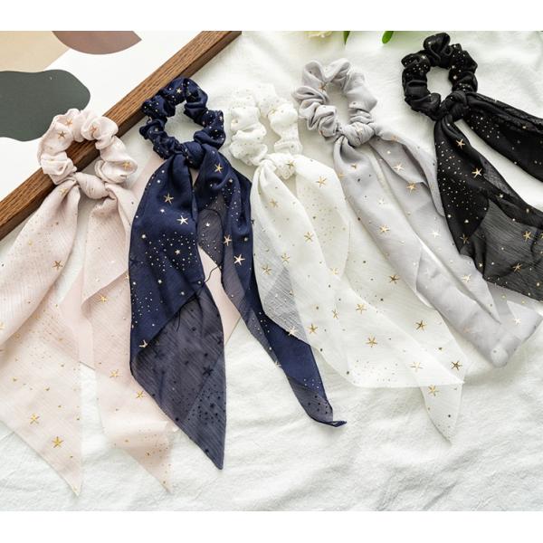 Spring/summer red chiffon moon star Arabia streamer large coil hair accessories cross border hair - free lady tie hair