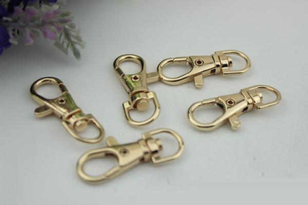 Favourable price hot products 4 color zinc alloy metal 10 mm lobster claw snap hook for sling bag