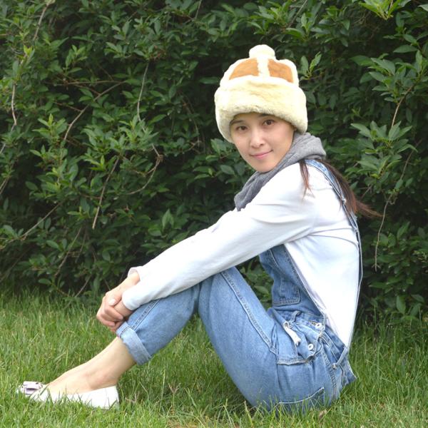 Lamb Fur Ladies Sheepskin Beanie Hat Adult Plain Dyed Pattern OEM / ODM