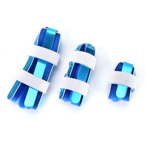Blue color finger support brace S M L size aluminum finger splint stable support