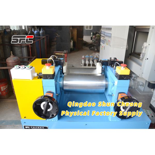 Lab Open Mixing Mill with CE/ISO9001 Certification, Precise Nip Gap Adjustment, and Hard Chromium Alloy Rollers