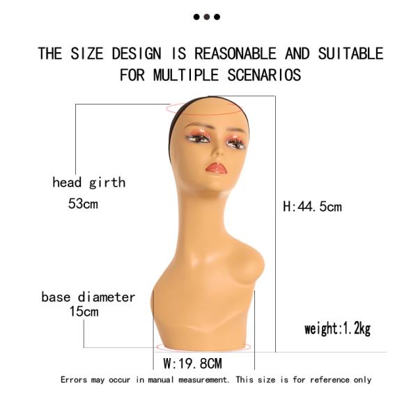 Pq-13 Female Standing Wig Training Mannequin Contemporary Makeup For Hat Display