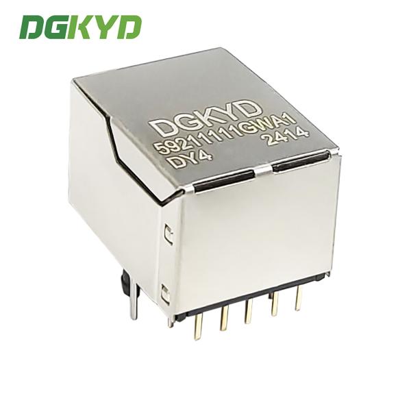 RJ45 Straight Connector 5921 10P10C Without Light Strip Shielding RJ45 Interface DGKYD59211111GWA1DY4