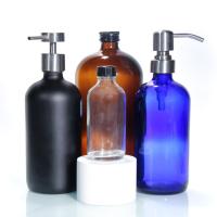 Botalha de vidro de luxo de cor vazia Botalha de vidro com loção de bomba Botalhas de vidro cosméticos