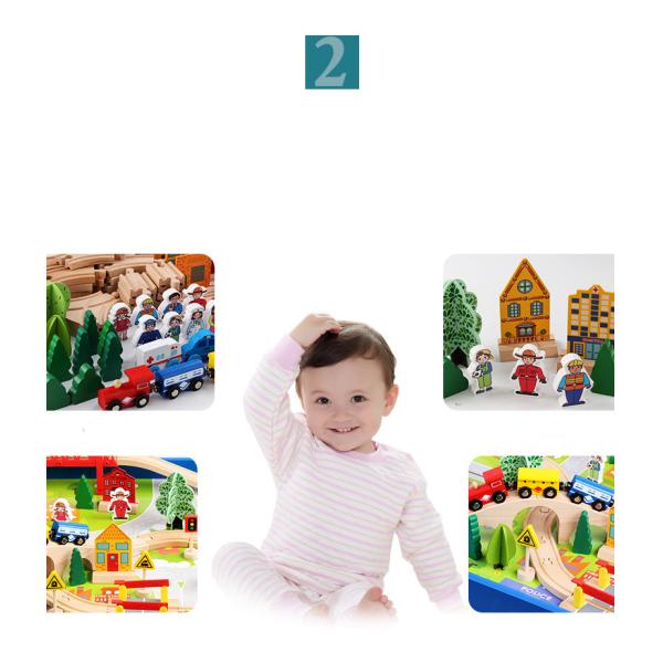 Mini Wooden 88pcs City Road Builder Wooden Board Game